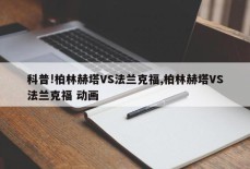 科普!柏林赫塔VS法兰克福,柏林赫塔VS法兰克福 动画