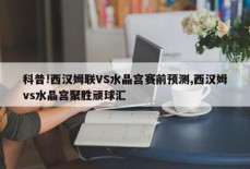 科普!西汉姆联VS水晶宫赛前预测,西汉姆vs水晶宫聚胜顽球汇