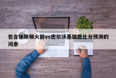 包含休斯顿火箭vs密尔沃基雄鹿比分预测的词条