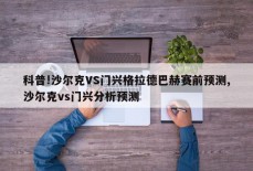 科普!沙尔克VS门兴格拉德巴赫赛前预测,沙尔克vs门兴分析预测