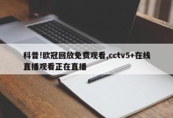 科普!欧冠回放免费观看,cctv5+在线直播观看正在直播