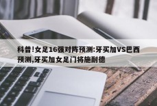 科普!女足16强对阵预测:牙买加VS巴西预测,牙买加女足门将施耐德