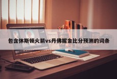 包含休斯顿火箭vs丹佛掘金比分预测的词条