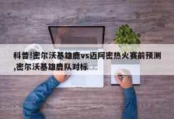 科普!密尔沃基雄鹿vs迈阿密热火赛前预测,密尔沃基雄鹿队对标