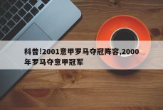 科普!2001意甲罗马夺冠阵容,2000年罗马夺意甲冠军