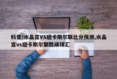 科普!水晶宫VS纽卡斯尔联比分预测,水晶宫vs纽卡斯尔聚胜顽球汇