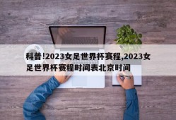 科普!2023女足世界杯赛程,2023女足世界杯赛程时间表北京时间