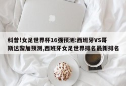 科普!女足世界杯16强预测:西班牙VS哥斯达黎加预测,西班牙女足世界排名最新排名