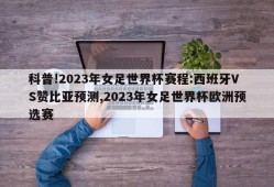 科普!2023年女足世界杯赛程:西班牙VS赞比亚预测,2023年女足世界杯欧洲预选赛