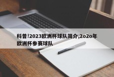 科普!2023欧洲杯球队简介,2o2o年欧洲杯参赛球队